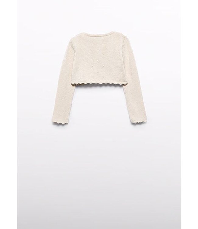 Abel & Lula Zomer vest gebreid meisjes - natural wit