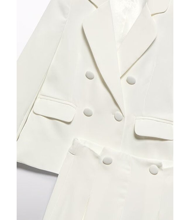 Abel & Lula Zomer broekpak crepe meisjes - creme wit