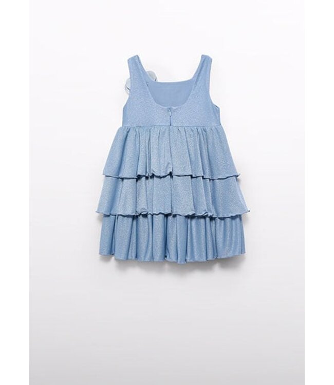 Abel & Lula Zomer jurk ruffel meisjes - lavendel blauw