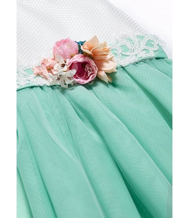 Abel & Lula Zomer jurk meisjes - aloe groen