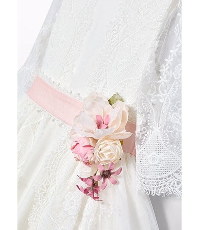 Abel & Lula Zomer jurk embroidery meisjes - creme wit