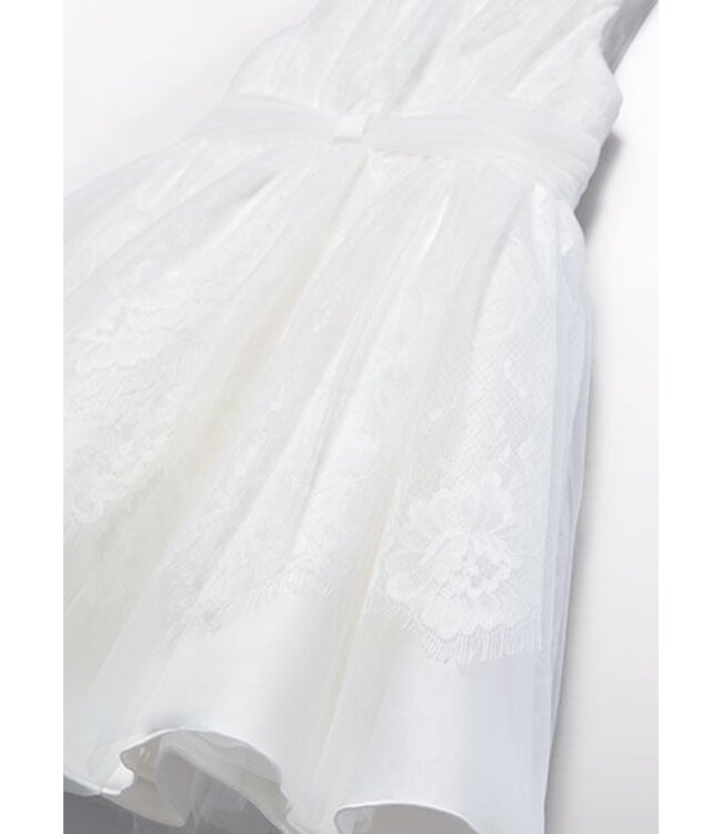 Abel & Lula Zomer jurk kant meisjes - creme wit