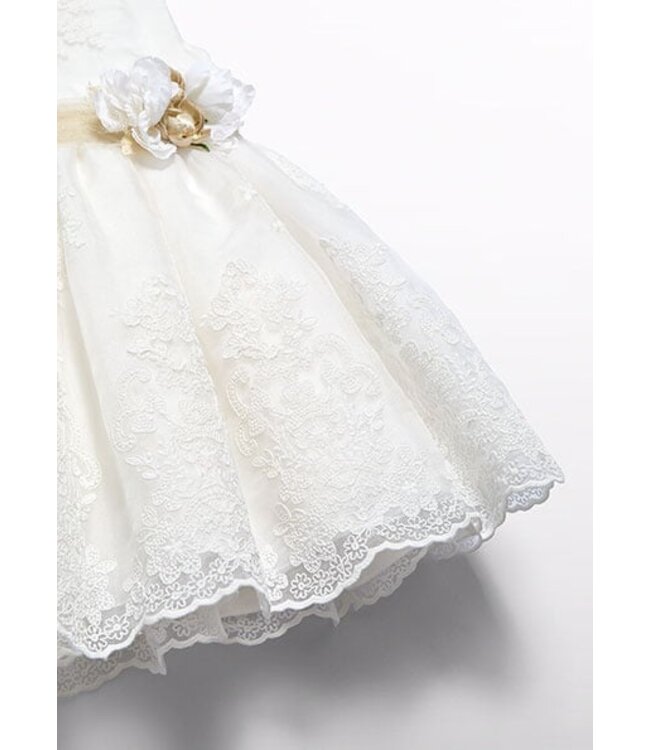 Abel & Lula Zomer jurk embroidery meisjes - creme wit