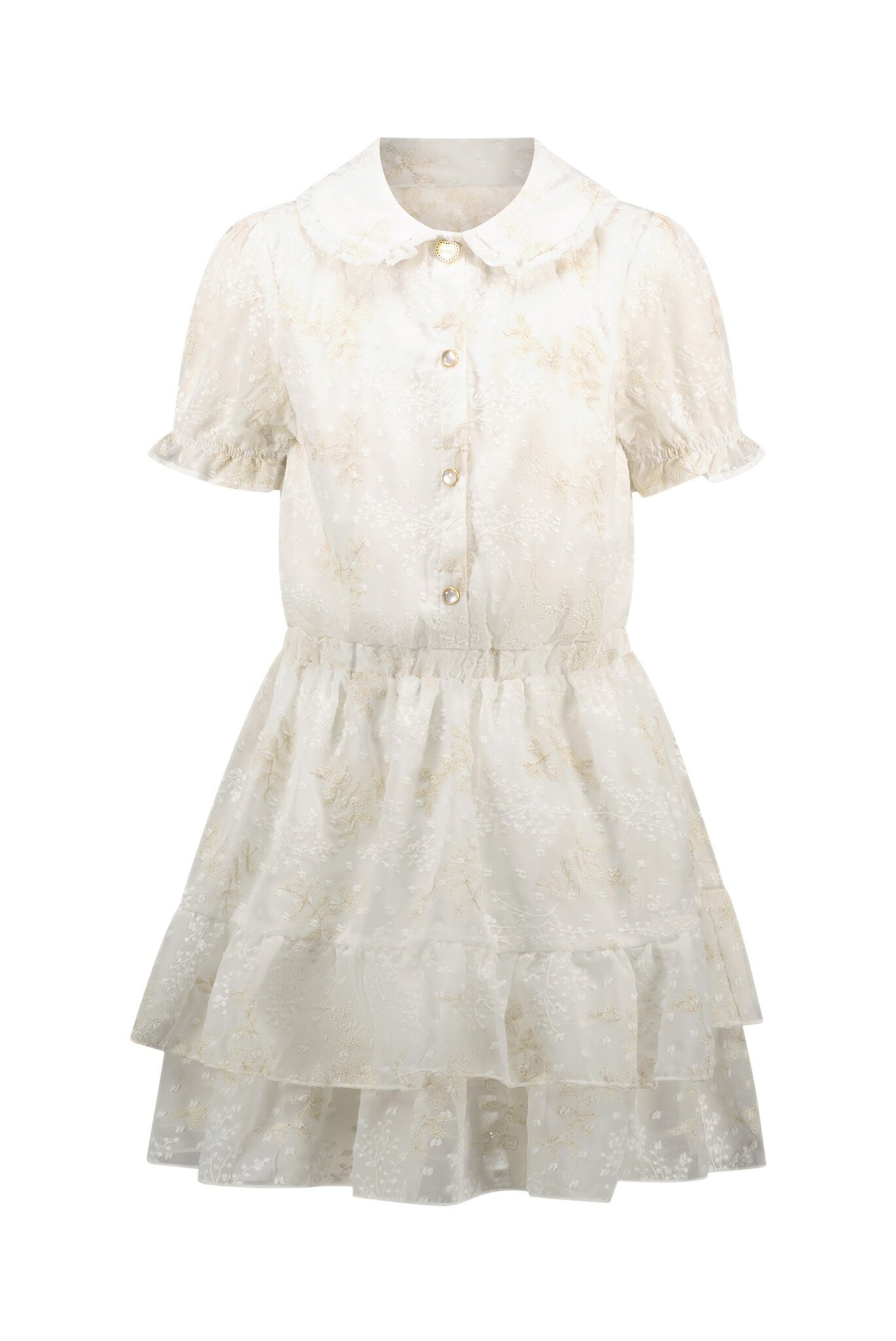 Le Chic Zomer jurk meisjes wit - voile embroidery - Swanka afbeelding