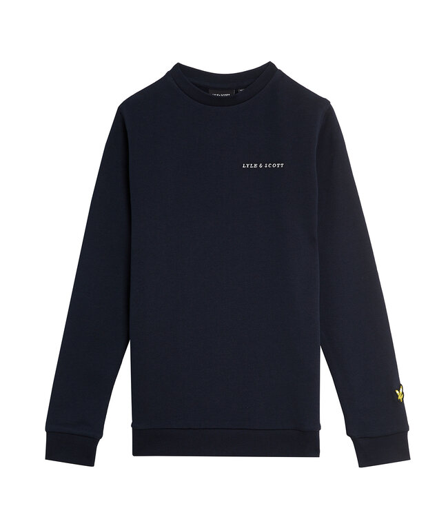 Lyle & Scott winter sweater jongens - Navy blauw - Script
