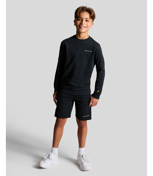 Lyle & Scott winter sweater jongens - Navy blauw - Script