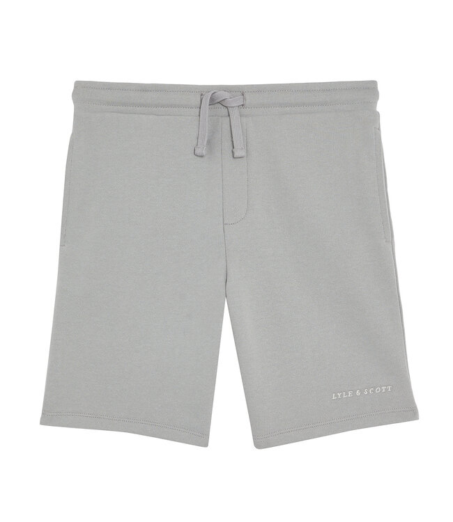 Lyle & Scott zomer sweat short jongens - Grijs mirage - Script