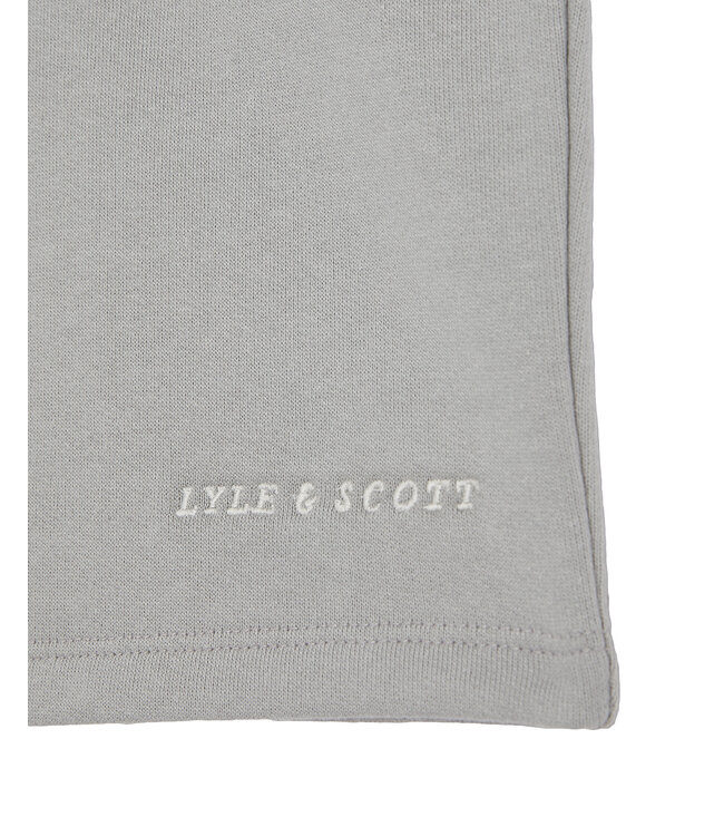 Lyle & Scott zomer sweat short jongens - Grijs mirage - Script