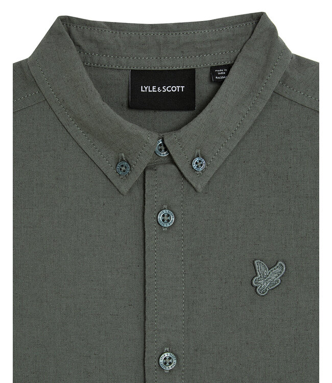 Lyle & Scott zomer blouse S/S jongens - Mercurial groen