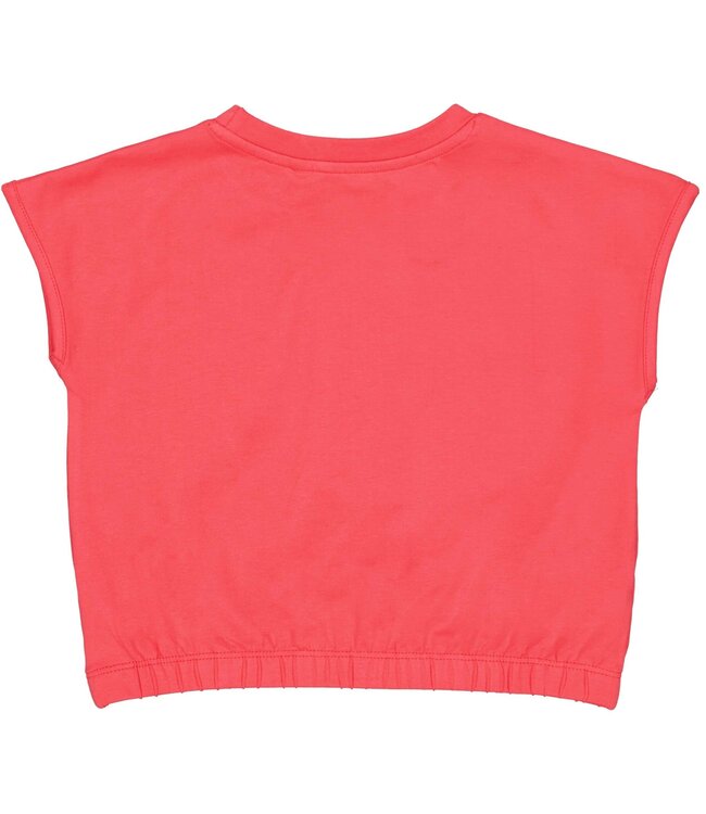 Quapi Zomer shirt meisjes - roze rood -  Femke