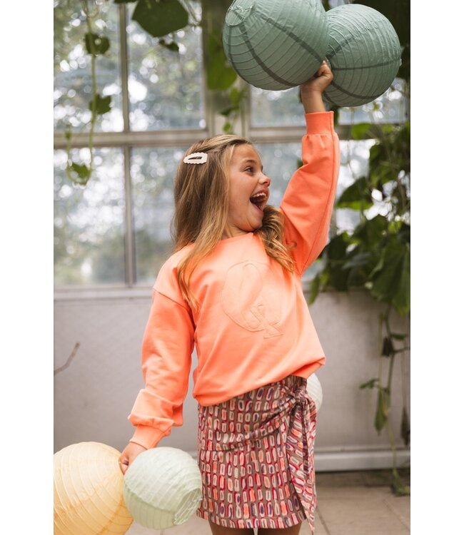 Quapi Zomer rok meisjes - zand - AOP sketch -  Frankie