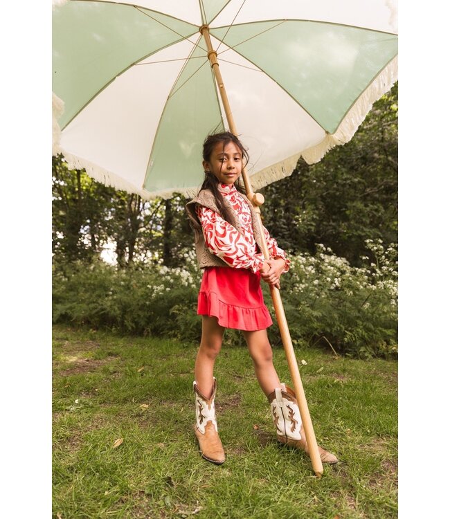 Quapi Zomer rok meisjes - roze rood -  Frida