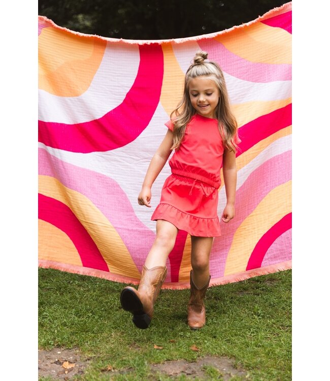 Quapi Zomer rok meisjes - roze rood -  Frida
