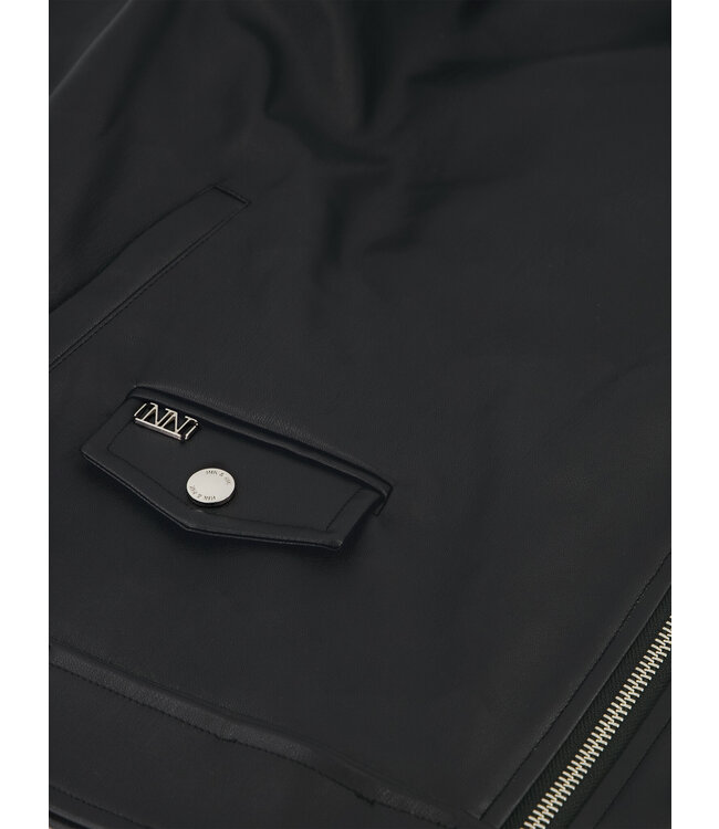 Nik&Nik zomer biker jasje meisjes - zwart - Eyelet