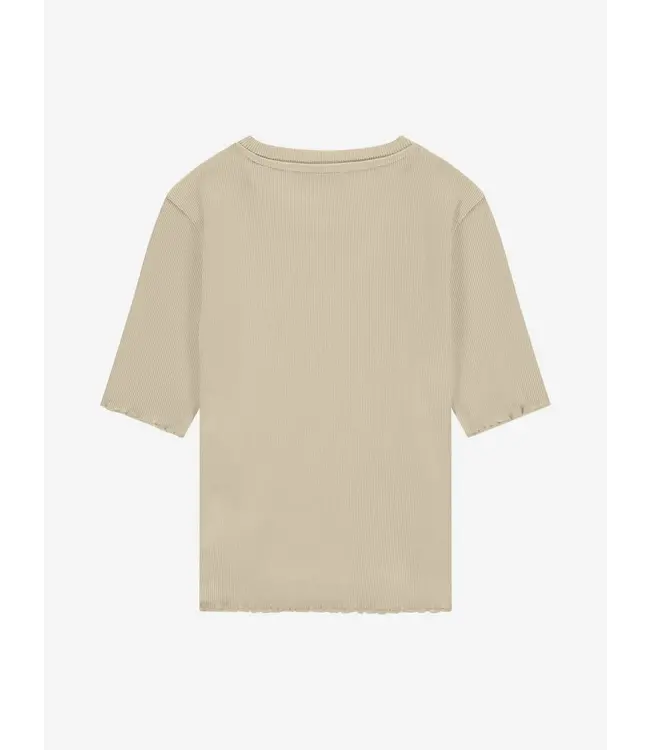 Nik&Nik zomer rib top meisjes - taupe - Sylvia