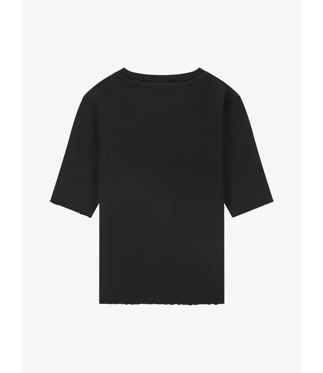Nik&Nik zomer rib top meisjes - zwart - Sylvia