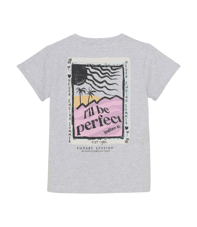 Indian Blue Jeans Zomer T-shirt S/S meisjes - grijs - print