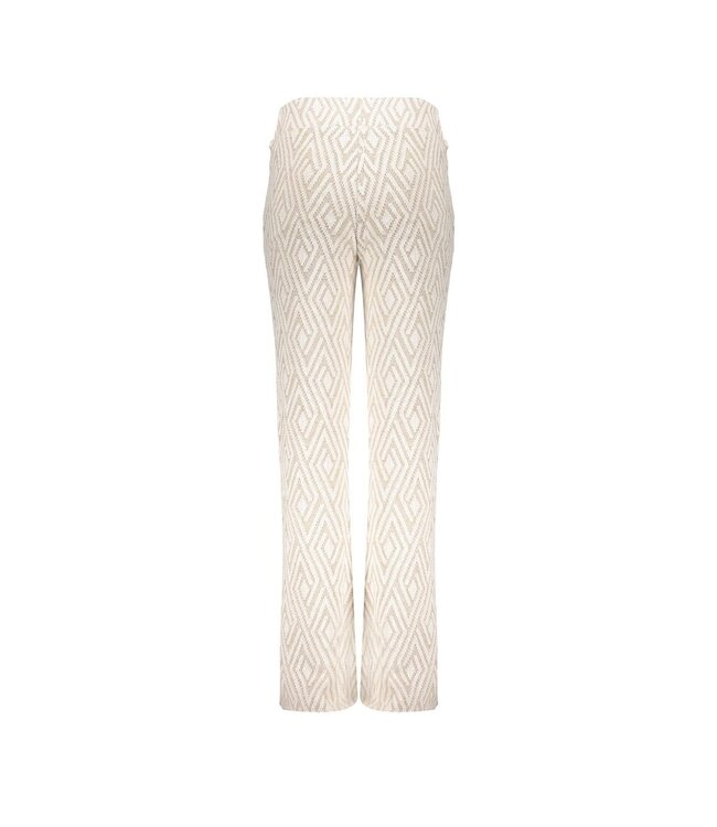 Geisha zomer broek meisjes - jacquard - zand / off wit