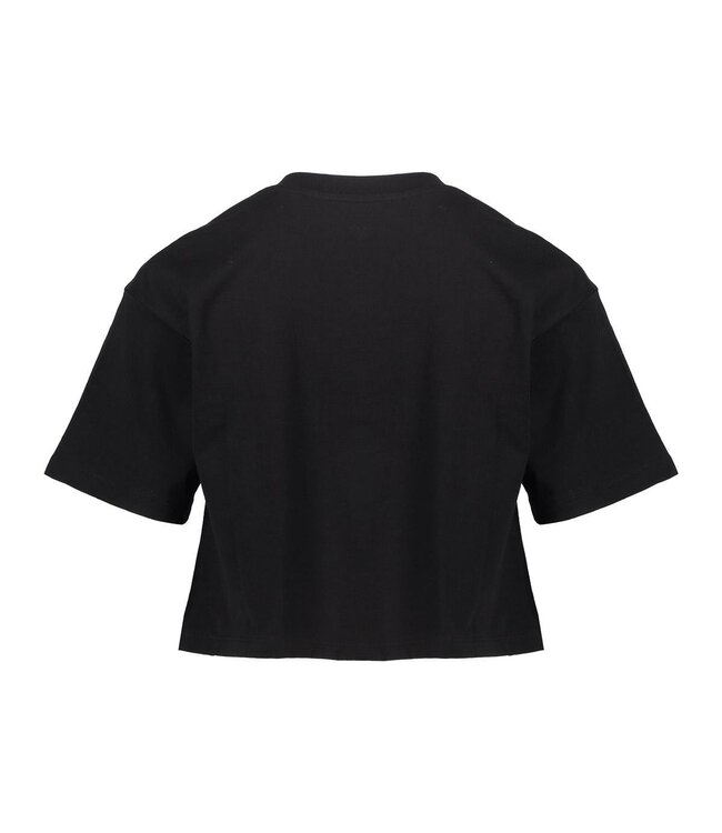 Geisha zomer t-shirt meisjes - cropped venice beach - zwart / off wit