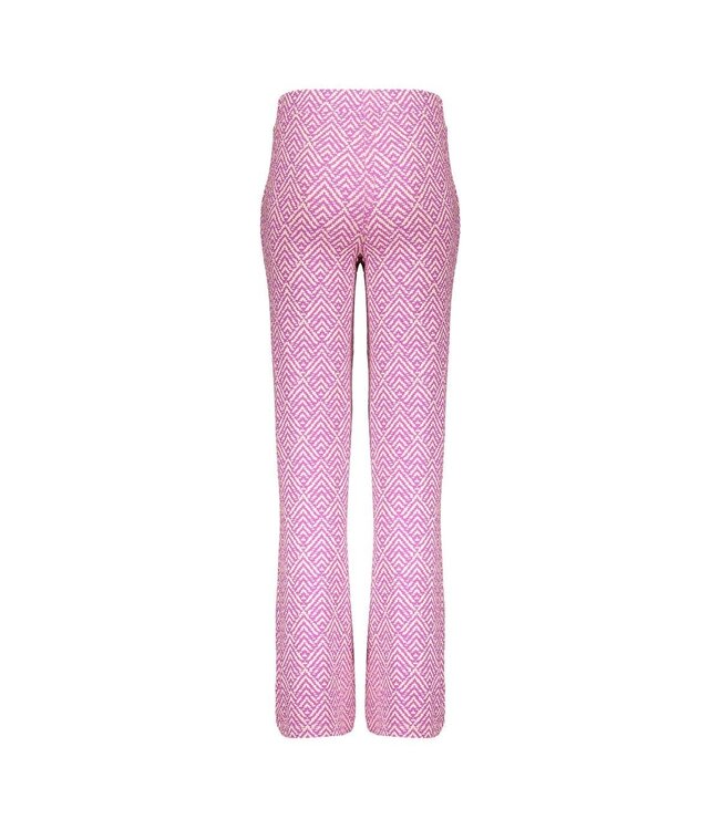 Geisha zomer broek meisjes - wide - AOP - cassis / off white