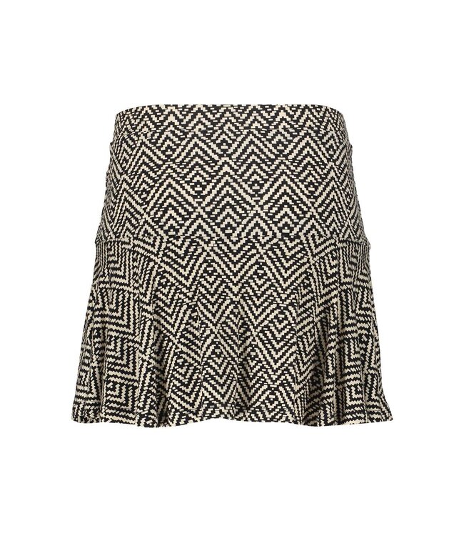 Geisha zomer skort meisjes - AOP - zwart / off wit