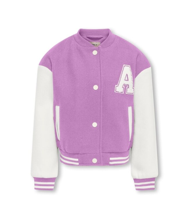 Boys Zomerjassen Meisjes Kids ONLY Zomer Bomber Jas Meisjes Violet Paars  Kogsilja