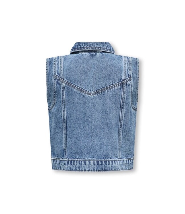 Kids ONLY zomer jeans gilet meisjes - medium blauw denim - Kogkennedy