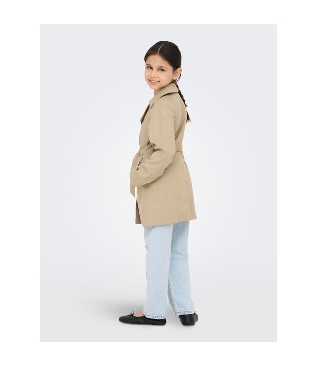 Kids ONLY zomer trenchcoat jas meisjes - taupe - Kogchloe