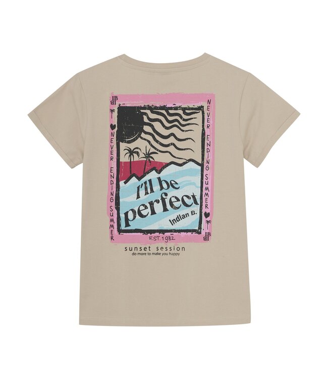Indian Blue Jeans Zomer T-shirt S/S meisjes - zand - print