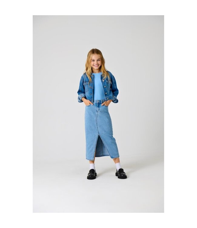 Kids ONLY zomer jeans midi rok meisjes - licht blauw denim - Kogsiri