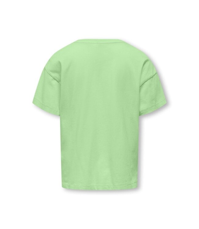 Kids ONLY zomer t-shirt S/S meisjes - loose fit, print - groen - Kogruth