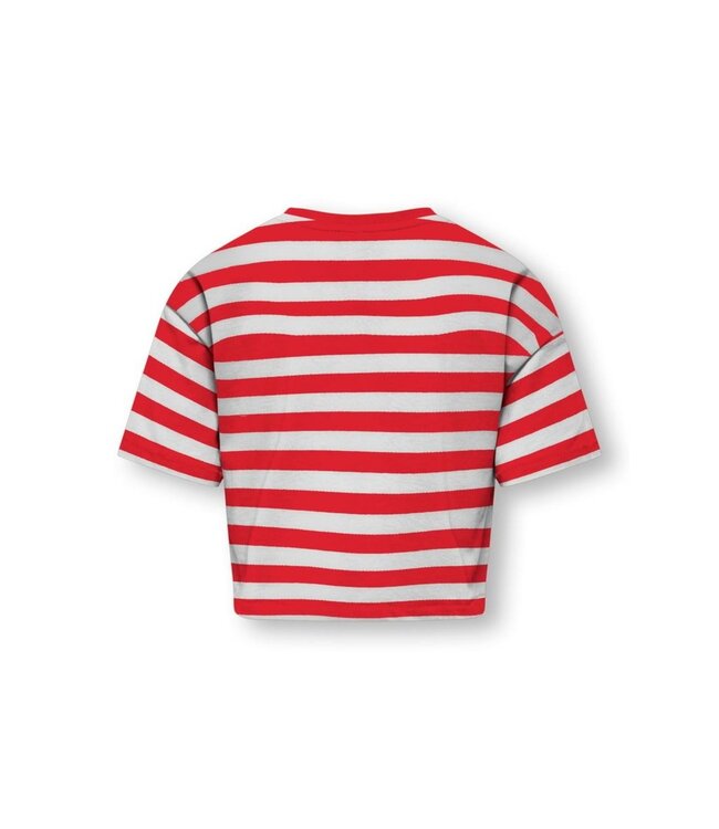 Kids ONLY zomer t-shirt S/S meisjes - loose fit - rood - Kogolivia
