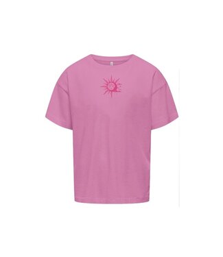 Kids ONLY zomer top S/S meisjes - box fit - fuchsia, roze paars - Kogruth