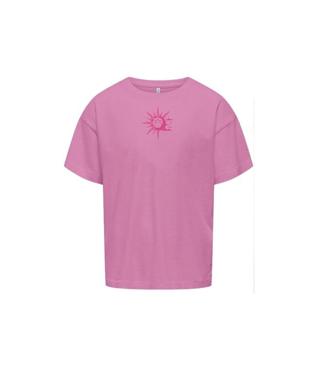 Kids ONLY zomer top S/S meisjes - box fit - fuchsia, roze paars - Kogruth