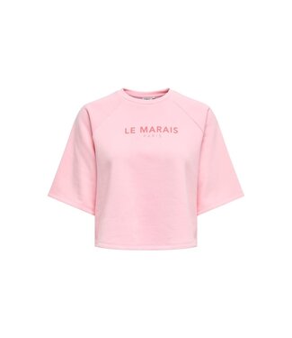 Kids ONLY zomer shirt S/S meisjes - print - roze - Kogcora