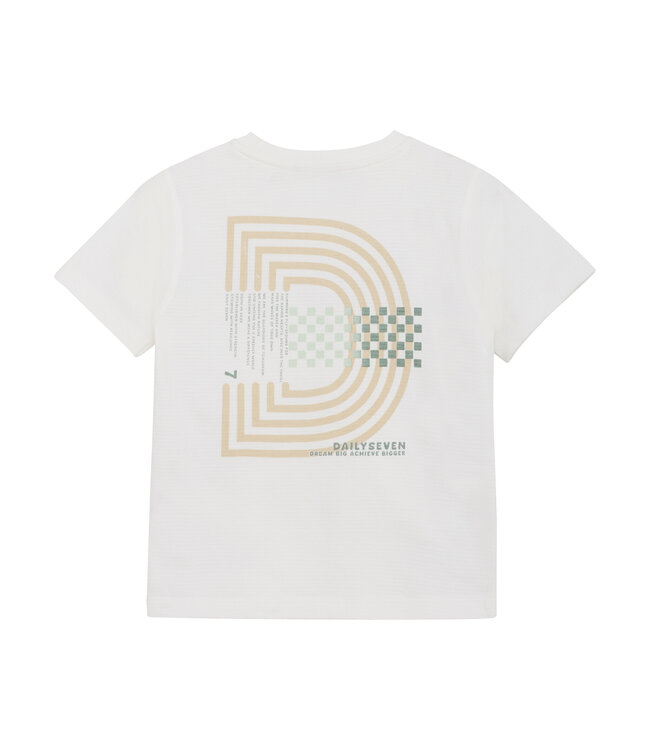 Daily7 Zomer T-shirt S/S jongens - wit - print