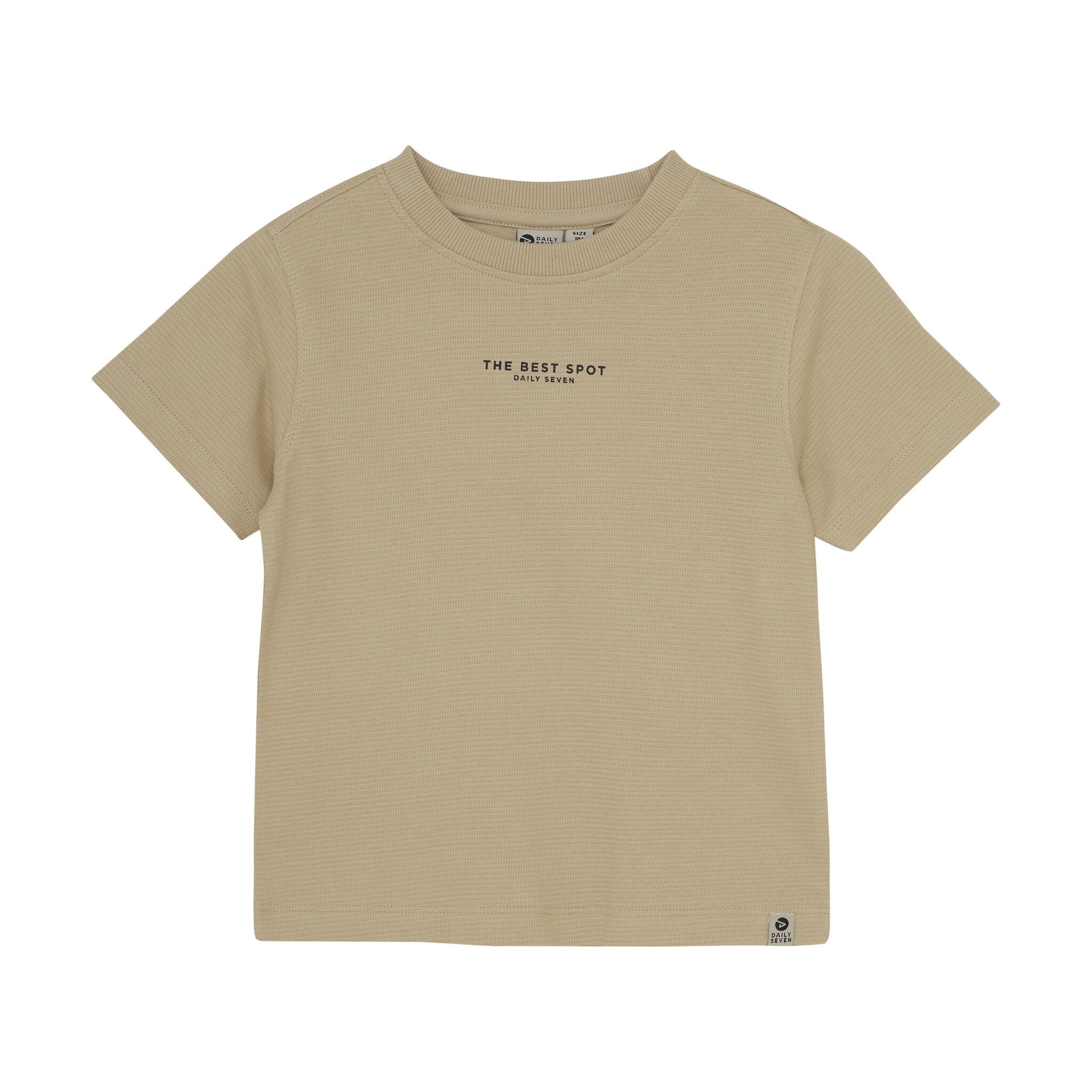 Daily7 Zomer T-shirt S/S jongens - zand - print afbeelding