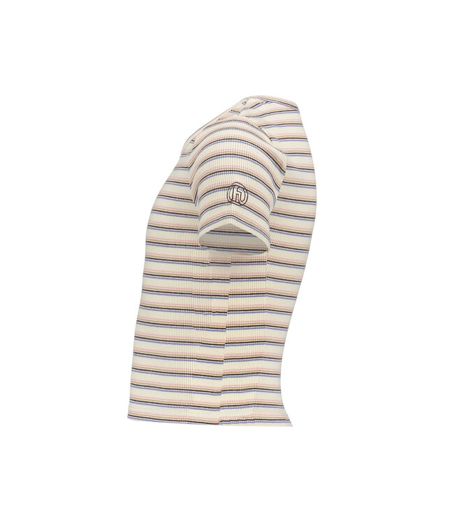 Frankie & Liberty Zomer t-shirt meisjes - zwart wit - gestreept - Rozy