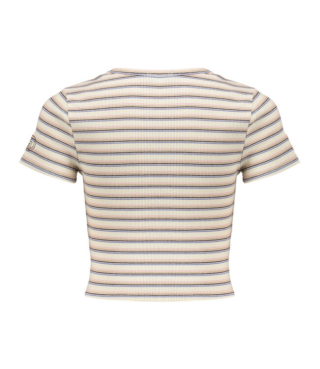 Frankie & Liberty Zomer t-shirt meisjes - zwart wit - gestreept - Rozy