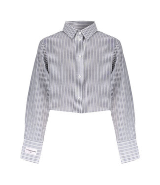 Frankie & Liberty Zomer blouse meisjes - blauw wit - gestreept - Rijntje