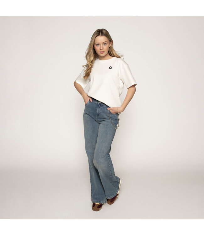 Frankie & Liberty Zomer t-shirt meisjes - creme - Rezia