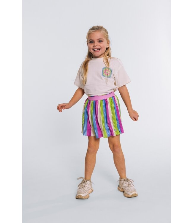 Quapi Zomer rok meisjes - multi - AOP gestreept -  Flore