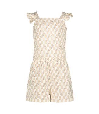 Quapi Zomer broek meisjes - wit - AOP geruit -  Fauve