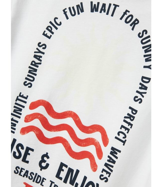 Name it zomer t-shirt jongens - wit - Nkmfome