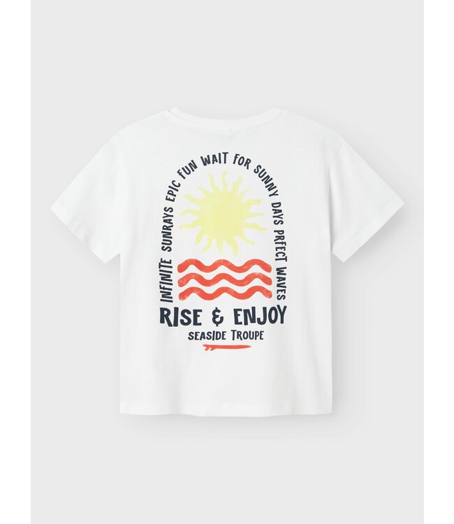 Name it zomer t-shirt jongens - wit - Nkmfome
