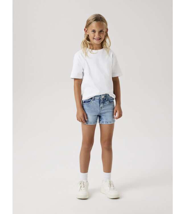 Name it zomer jeans short meisjes - licht blauw denim - Nkfsalli