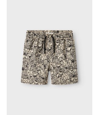 Name it zomer zwembroek jongens - taupe - Nkmzatoony