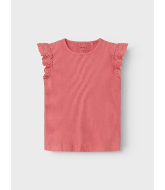 Name it zomer top S/S meisjes - koraal - Nkfhalina