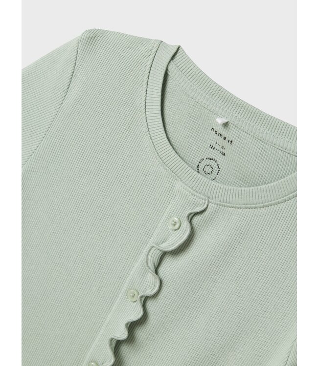 Name it zomer t-shirt S/S meisjes - blauw grijs - Nkfholimse