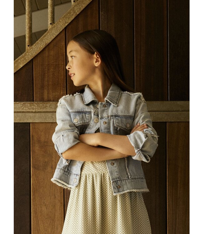 Name it zomer spijkerjas meisjes - licht blauw denim - Nkffray